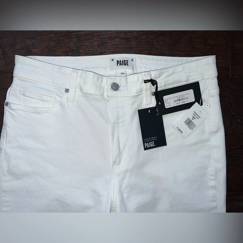 PAIGE White Flare Wide Leg Denim - Picture 10 of 13